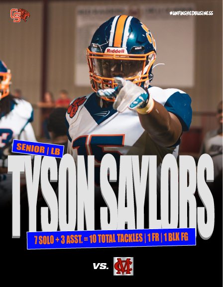 Jeffrey. (@2burg) on Twitter photo Senior LBs <a href="/JuandarionS/">Juandarion Silas</a> (led the team in tackles) & <a href="/SaylorsTyson/">Tyson Saylors</a> put up some big numbers in the overtime win against Madison County last Friday! Senior LBs <a href="/JuandarionS/">Juandarion Silas</a> (led the team in tackles) & <a href="/SaylorsTyson/">Tyson Saylors</a> put up some big numbers in the overtime win against Madison County last Friday!