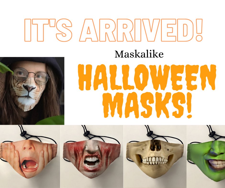 selfiemasks's tweet photo. Did you know we have an entire collection of pre-designed masks that are perfect for Halloween? Order yours today (or upload your own unique creation!): https://t.co/gUZrcDvnDu https://t.co/mli83b2mFU