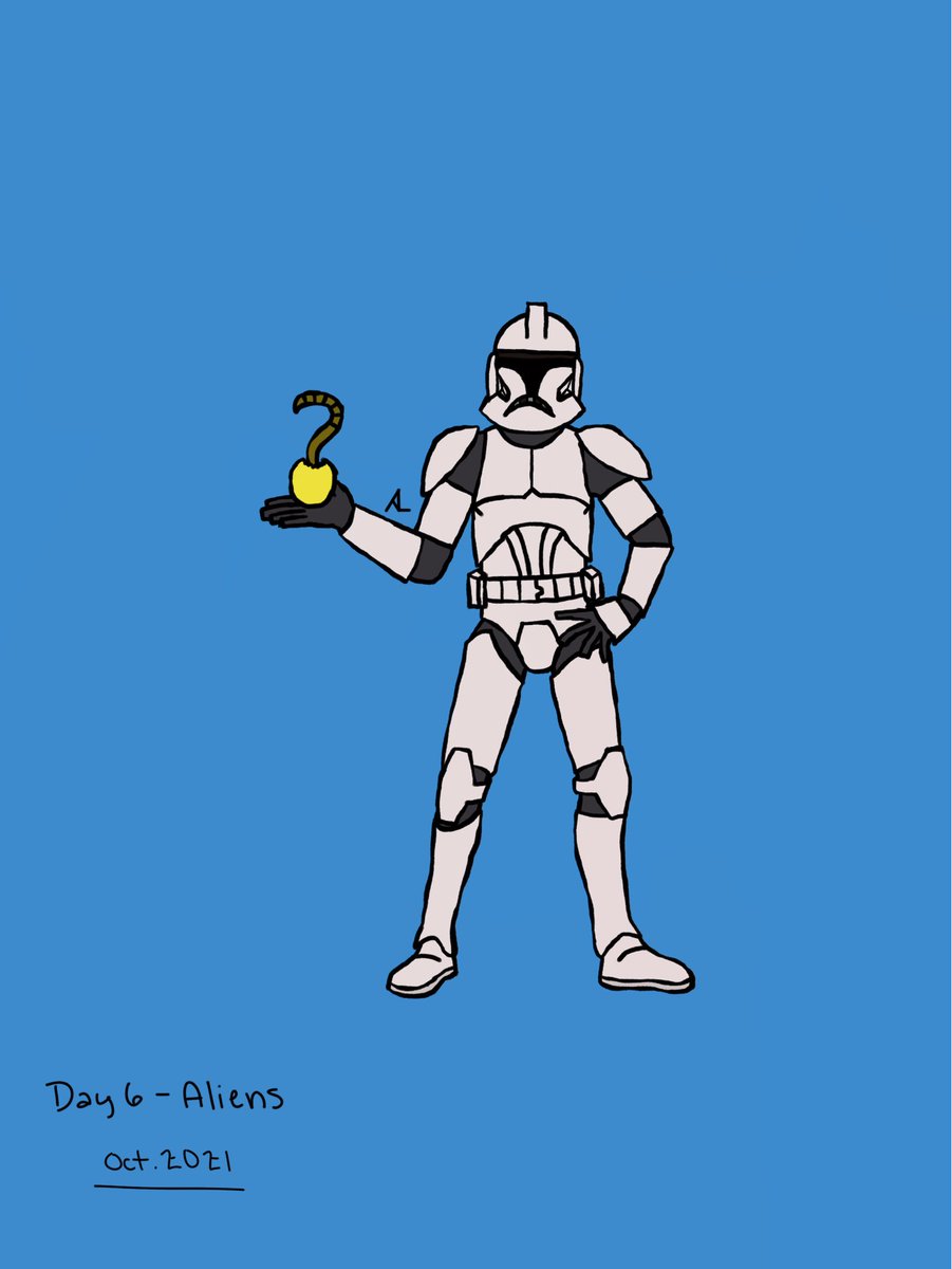 bxckyassemble's tweet photo. Inktober Day 6 - Aliens
—
#starwars #starwarsclonewars #TheCloneWars #clones #clonetrooper #inktober2021 #inktober2021day6 #braininvaders https://t.co/w3oZ8aIKuy