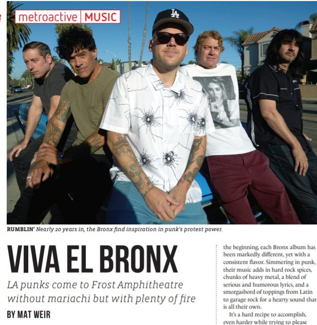 It's another busy week in the South Bay. In this week's Metro, @TalesOfTheWeird interviews @bronxovision about 19 years of The Bronx, ahead of their show in Palo Alto tomorrow activate.metroactive.com/2021/10/the-br…