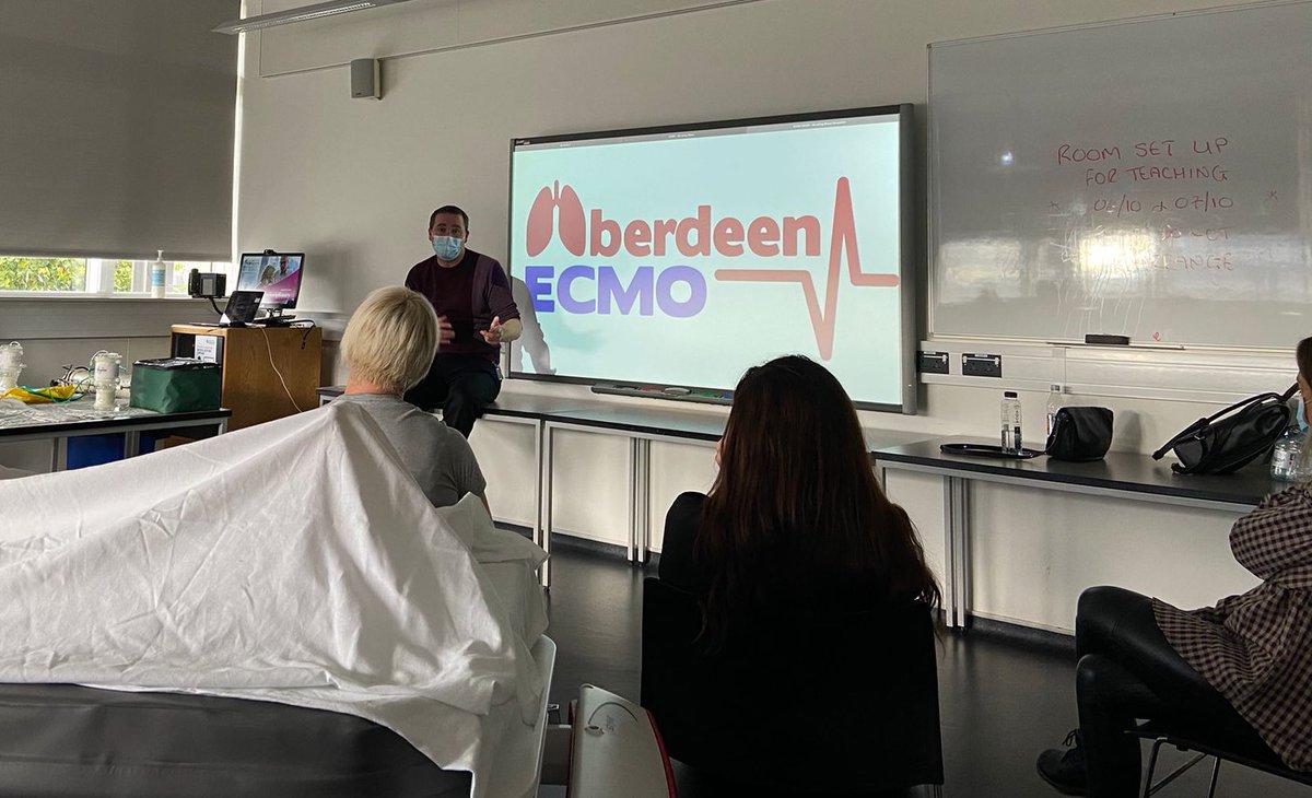 Penultimate day of the Aberdeen ECMO Management Course. Developing skills for new ECMO Specialists, ACCPs and ICM Trainees.  Practical skills, cannulation, troubleshooting, mobile ECMO.