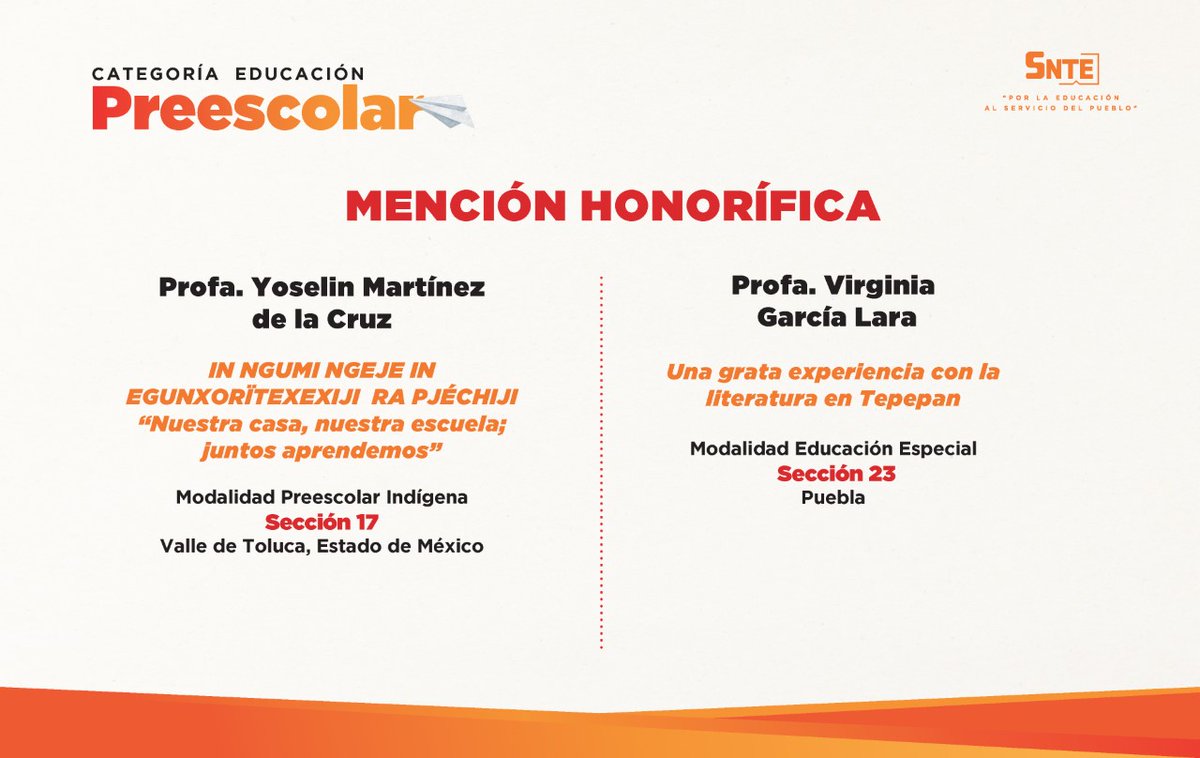 45SNTE's tweet photo. #TodosSomosUno 🙋‍♂️

‼️FELICIDADES‼️
#OrgulloSNTE los participantes en "Comparte tu experiencia", en la que maestros #SNTE 🍎📚 de todo el país participaron con trabajos de innovación en la práctica docente ante la #COVID19 🦠 

Lista completa de ganadores👇
https://t.co/BOfCIdJuPT https://t.co/YdUTju5VaI