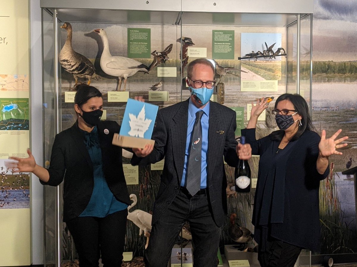 ManitobaMuseum's tweet photo. On Monday evening we celebrated Dr. Randall Mooi, Curator of Zoology at the Manitoba Museum, as he received the Alliance of Natural History Museums of Canada's Bruce Naylor Award for exceptional contribution to the study of museum-based natural history in Canada. https://t.co/jSfDnw7w5d