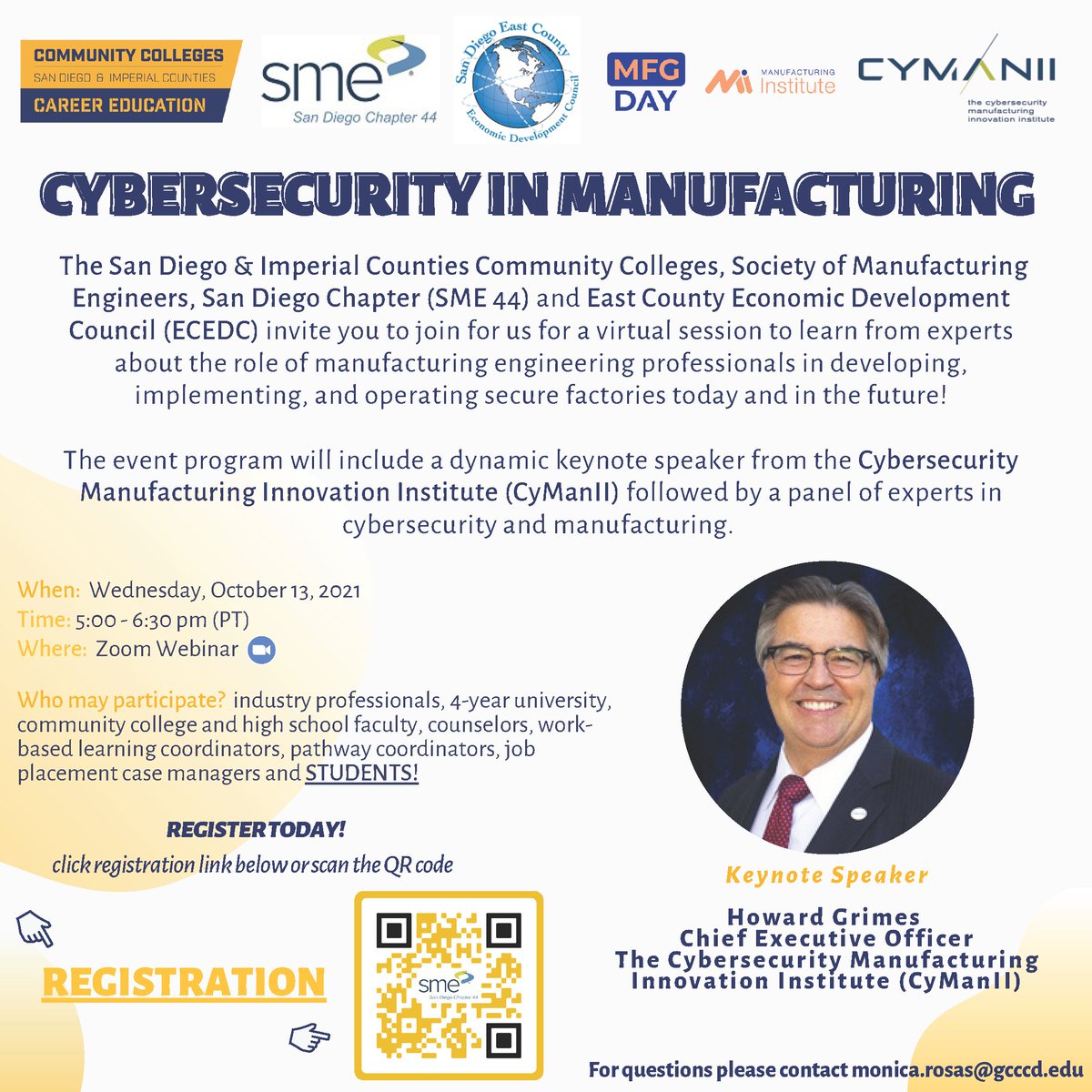 RuishanC's tweet photo. @MonicaRosas81 and I are both Chairs of the Society of Manufacturing Engineers San Diego Chapter, and would love for you to join us at this special event next Wednesday, Oct 13th🔐https://t.co/GLtAKfMQKD

@SME_MFG @sme_sd @CyManII https://t.co/G56DYLa9sq