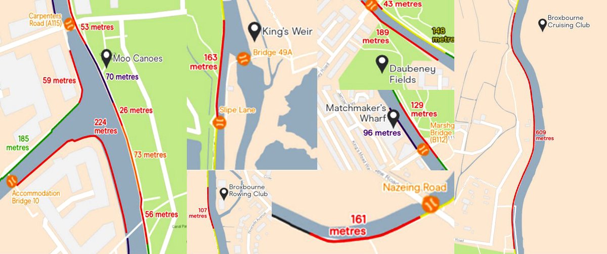 NbtaLondon's tweet image. Even though CRT backed down over the so called 'safety zones', they are continuing to put up “no mooring” signs at 33 sites between Tottenham &amp;amp; Hackney and 9 sites in Broxbourne. These are all the places CRT were planning to make no mooring as part of the 'safety zones'. 1/3