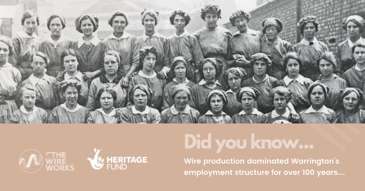 TheWireWorks's tweet photo. Did you know, wire production dominated Warrington's employment structure for over 100 years!
Find out more about Warrington's wire industry by visiting our exhibition between Sat 16th Oct - Sat 20th Nov at Old Market Square.
@HeritageFundUK @WarringtonBC
#TheWireWorks https://t.co/nYjZXEQfn3