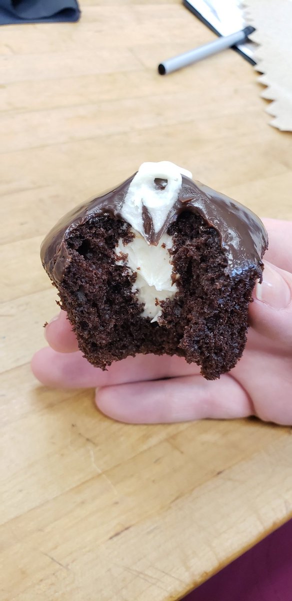 Bakingchefjay's tweet photo. Hostess Cupcake day, it's all about that filling! #ctcbakinglove #IAteIt #DontJudge https://t.co/Syp3ofz8E7