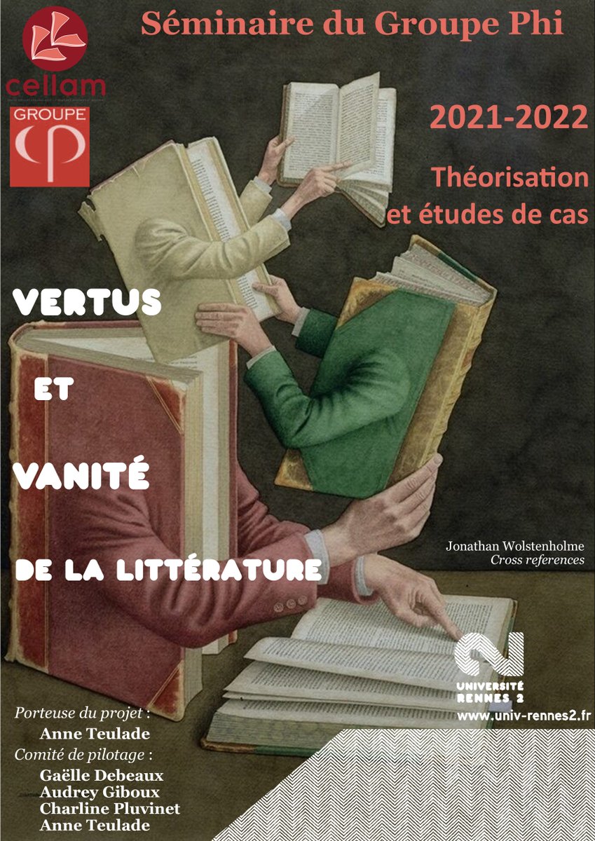 Hyperfictive's tweet photo. Cette année, avec les collègues-amies comparatistes de @UnivRennes_2, on relance le séminaire Phi ! Retrouvez-nous, si le cœur vous en dit, le 21 octobre prochain, on parlera toutes les quatre 😊 https://t.co/mZTPmSEBow