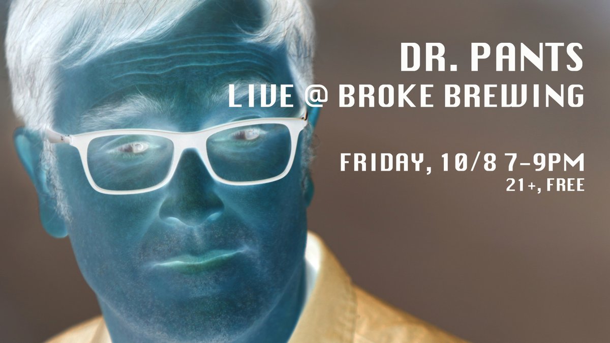 drpantsmusic's tweet image. Excited to be playing a solo set this Friday, 10/8, at @brokebeer! 7pm! Free! OKC, come on out for some songs and brews. Please RT!