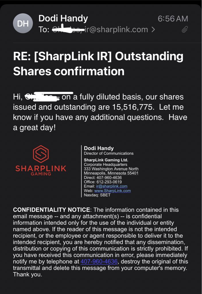 stock_chimp's tweet photo. $SBET tiny tiny float CONFIRMED by Director https://t.co/fOLv74NpJl