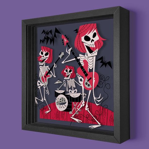 MisterRetro's tweet photo. Dig It! It’s a Mad Monster Party in 3D by @DEREKart - https://t.co/OSq0G9WpZN

#art #artwork #shadowbox #rankinbass #madmonsterparty #halloween #littletibby #rock #music #rockband #skeleton #spooky #creepy #retro #3d https://t.co/iPeQsuuPp9