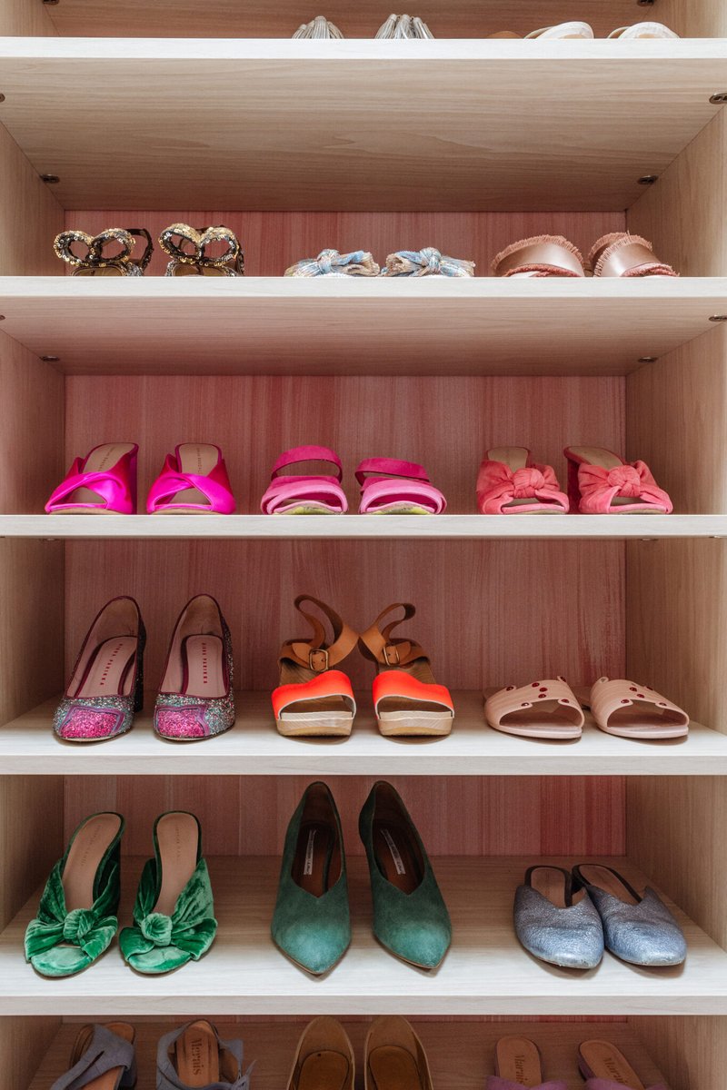 ohjoy's tweet photo. My...I mean OUR...favorite room in the house is the main closet.  And yes, I left a little corner for my husband! 😂 @caclosets #CCCollab https://t.co/tNIb7fZhXV