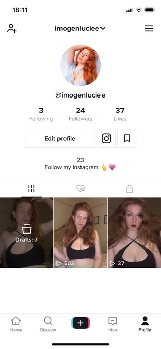 Follow me on my new TikTok guyyys 🥺💗💗 it&rsquo;s @imogenluciee 😍 https://t.co/2jEOjNmAG6<a class="tags" target="_blank" title="On Twitter" href="/?out=eyJ0eXAiOiJKV1QiLCJhbGciOiJIUzUxMiJ9.eyJpYXQiOjE3MTg0NTIxNjUsImlzcyI6InR3cG9ybnN0YXJzLmNvbSIsIm5iZiI6MTcxODQ1MjE2NSwiZXhwIjoxNzQ5OTg4MTY1LCJyZWRpcmVjdF91cmwiOiJodHRwczovL3R3aXR0ZXIuY29tL2ltb2dlbmx1Y2llZSJ9.zbFXg7ks3wH5Iu4cz1ZUxHmJeDVlRSlHlfWi5Phih2HyWaJwkNX5-I0TIPeAlnsj7H5teuB8w_DrYh8U2TsnPw">@imogenluciee</a>
