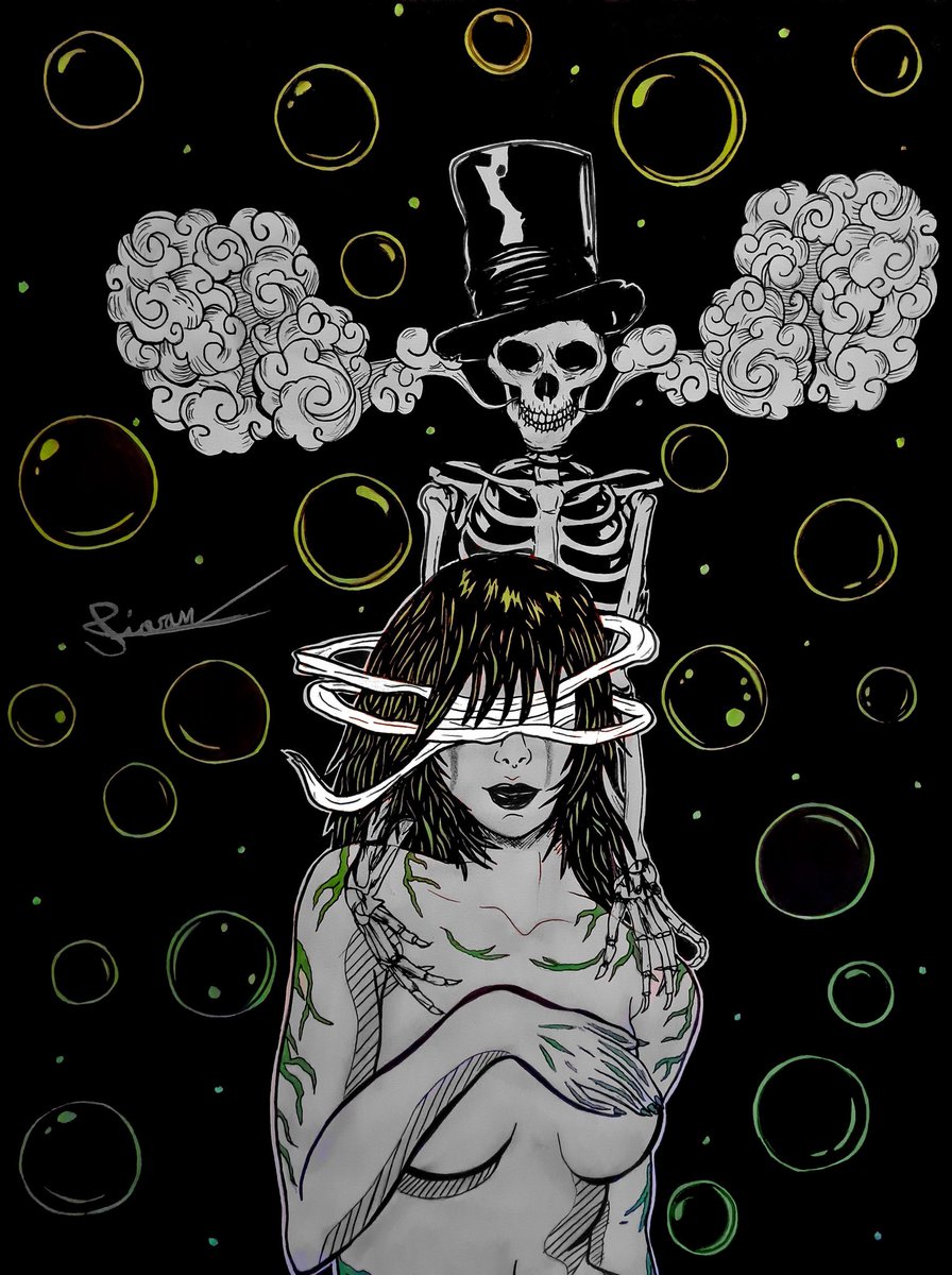 Stendhal5's tweet photo. @midnitemoontrip Hey 👋 thank you for thread 

I'm Stendhal from France 🇨🇵 i do only on traditional, i love monochrome draw with little touch of color 😁

This is an example of my work ! https://t.co/6lD29ZIERU