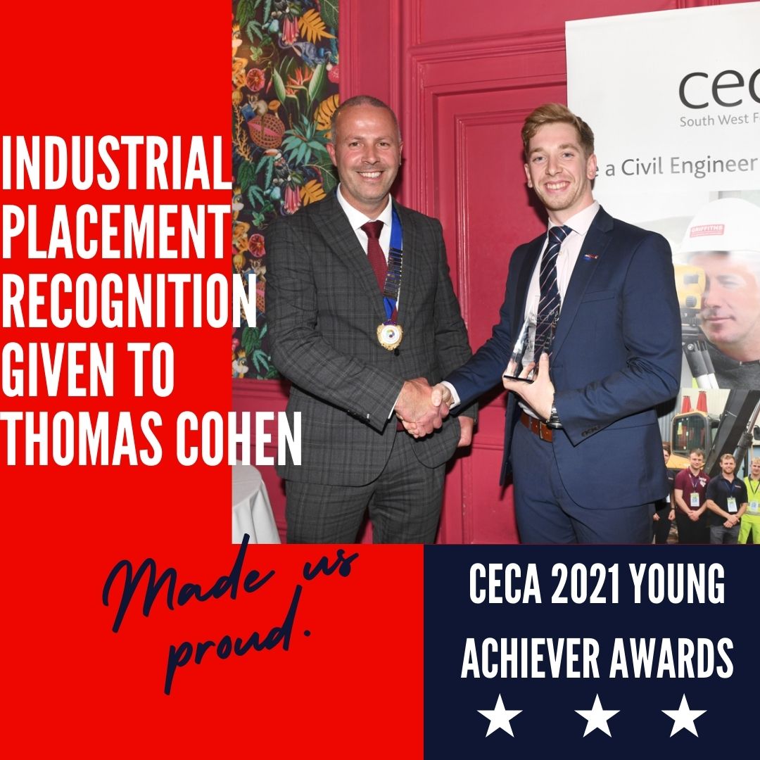 bathenganddes's tweet photo. Thomas Cohen, from Portsmouth, has been recognised at this year’s Civil Engineering Contractors Association (CECA) Young Achiever Awards for his industrial placement from @UniofBath with @BAMNuttall 

We are so proud!🏆 https://t.co/6YgE8Dbiay