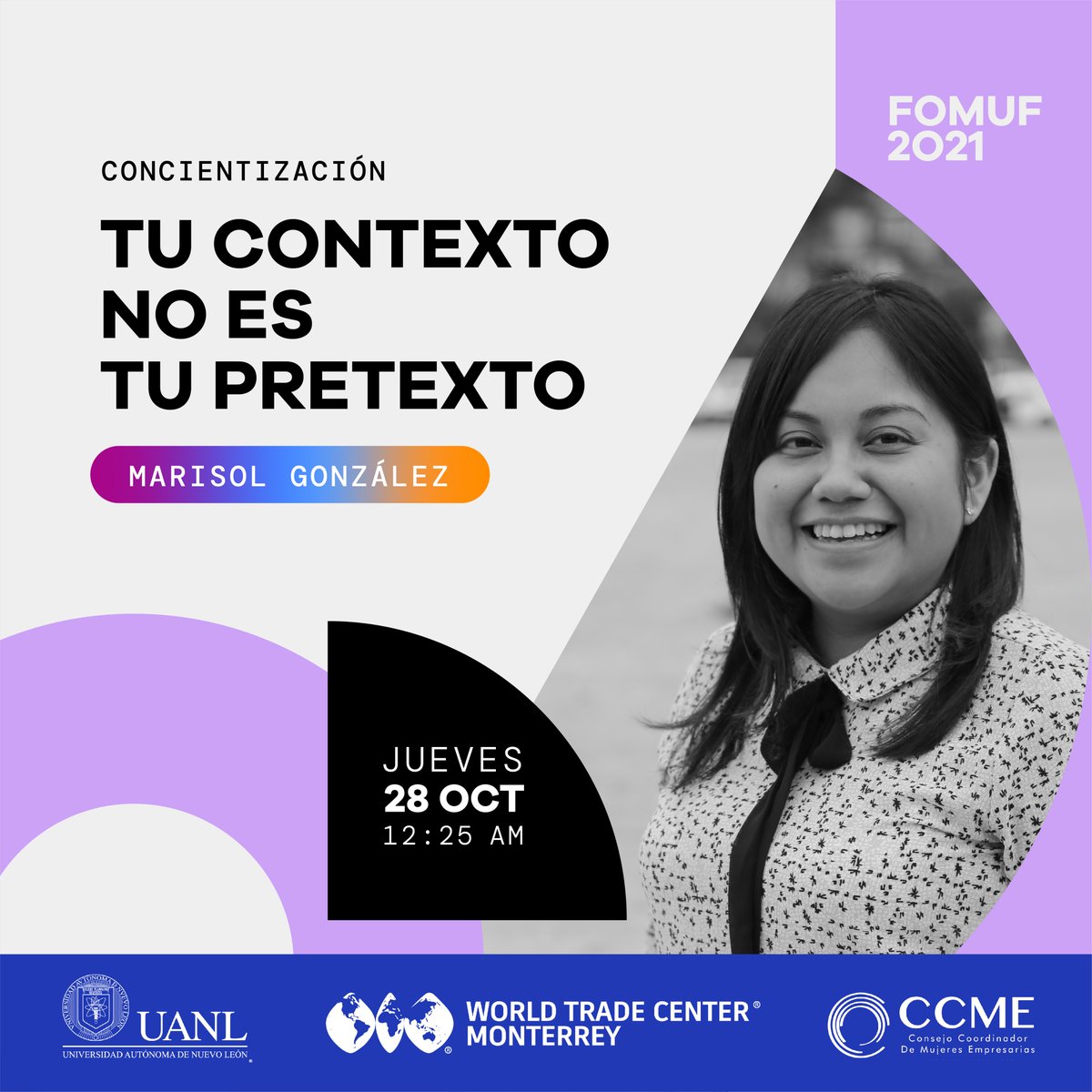 World Trade Center Monterrey - UANL (@wtc_mty) on Twitter photo #FOMUF 2021 Foro Mujeres Fuertes: Emprendiendo al futuro Grandes líderes nos acompañarán para compartir su conocimiento en diversos temas empresariales 7,14,21,28 Octubre (Evento virtual) Programa fomuf.com
<a href="/MarisolGzzElias/">Marisol González</a> <a href="/ccme_nl/">Consejo Coordinador de Mujeres Empresarias</a> <a href="/posicionuno/">Posición uno</a> @Business4cero #FOMUF 2021 Foro Mujeres Fuertes: Emprendiendo al futuro Grandes líderes nos acompañarán para compartir su conocimiento en diversos temas empresariales 7,14,21,28 Octubre (Evento virtual) Programa fomuf.com
<a href="/MarisolGzzElias/">Marisol González</a> <a href="/ccme_nl/">Consejo Coordinador de Mujeres Empresarias</a> <a href="/posicionuno/">Posición uno</a> @Business4cero