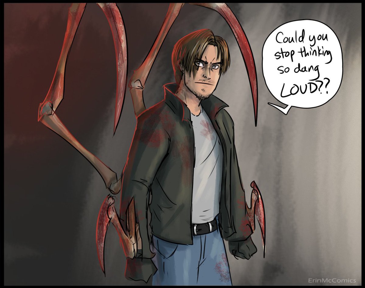 "I was just wondering what happened to you the last time we parted to find Svetlana...
I mean...you...look different now...."

Artist: ???

#ResidentEvil 
#AlexanderKozachenko 
#LeonKennedy