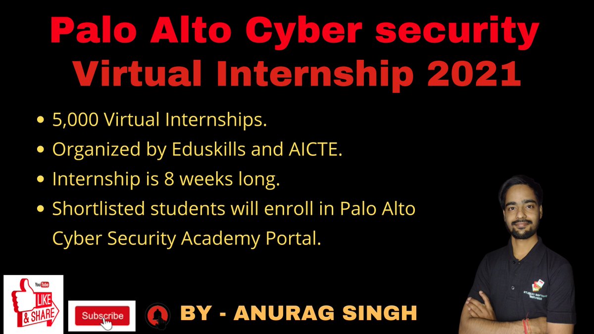 study4_u's tweet image. #internship #virtualinternship #paloalto #cybersecurity #internship2021 #virtualInternship #Videos 

Palo Alto Cyber security || Virtual Internship 2021 || Full Detailed Video in Hindi

youtu.be/S5-dig2jNQw