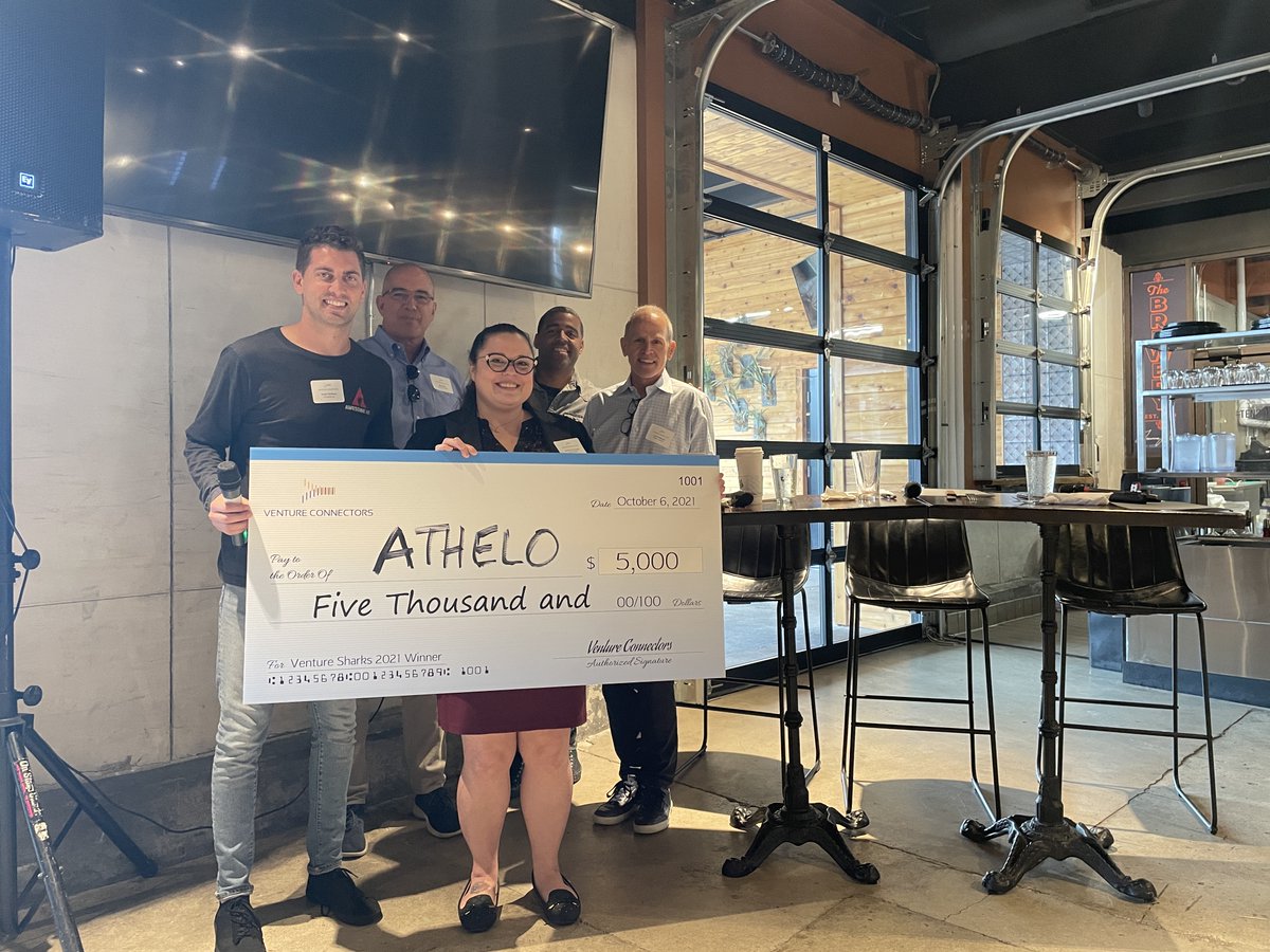 Venture Connectors (@vclou) on Twitter photo And the winner is.....<a href="/AtheloHealth/">Athelo Health</a>! Congrats to @JessicaThurmon4 and her awesome team! And thanks to our fearless emcee Keith McMunn of <a href="/awesomeinclex/">Awesome Inc</a> and judges <a href="/mrpaford/">Paul Ford</a>, <a href="/DanBeldy/">Dan Beldy</a> and <a href="/johnwillmoth/">John Willmoth</a>! #VentureSharks And the winner is.....<a href="/AtheloHealth/">Athelo Health</a>! Congrats to @JessicaThurmon4 and her awesome team! And thanks to our fearless emcee Keith McMunn of <a href="/awesomeinclex/">Awesome Inc</a> and judges <a href="/mrpaford/">Paul Ford</a>, <a href="/DanBeldy/">Dan Beldy</a> and <a href="/johnwillmoth/">John Willmoth</a>! #VentureSharks