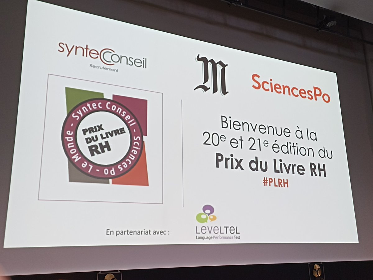 ConseilSyntec's tweet photo. C’est parti pour la 21e cérémonie du #PLRH organisé avec @sciencespo et @lemondefr, en partenariat avec Leveltel,! Quels seront les grands gagnants des éditions 2020 et 2021 ? https://t.co/z43ZjHsXGb