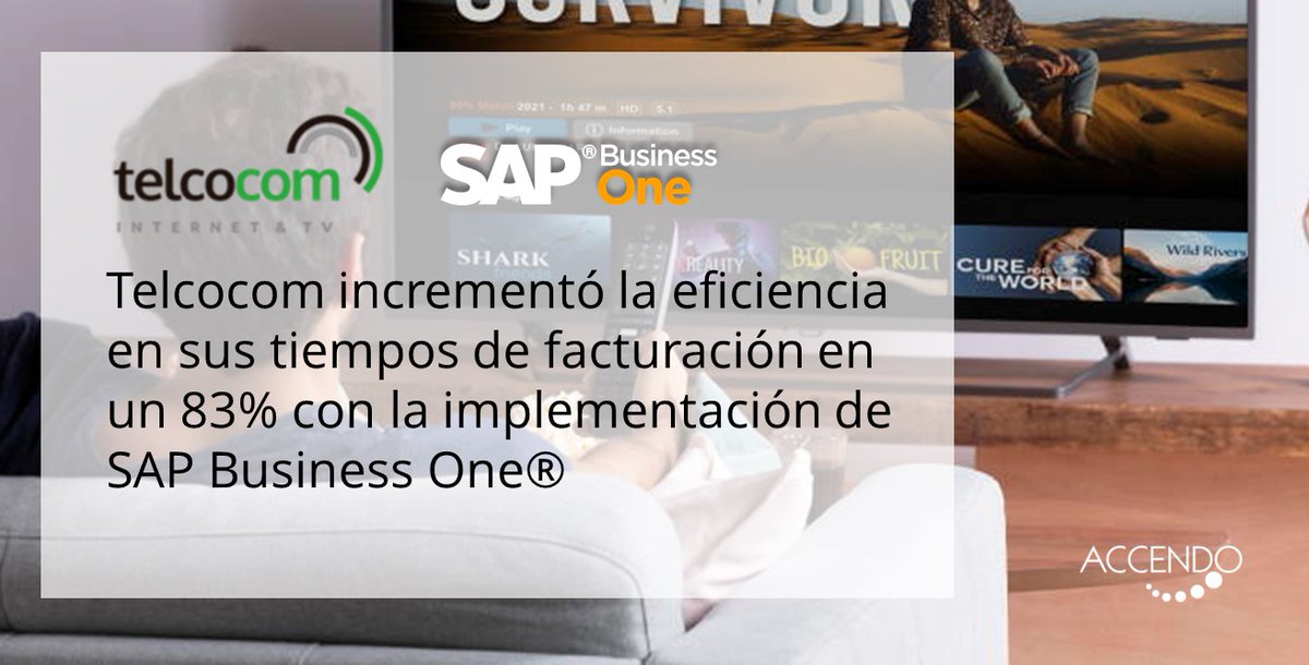 Accendoit's tweet photo. Conoce la historia de Telcocom, compañía argentina de conectividad, internet y TV, que implementó @SAPBusinessOne para tomar decisiones más inteligentes y alcanzar procesos de gestión más eficientes.
https://t.co/KvjFSYuVsP https://t.co/STsq4ASPVc