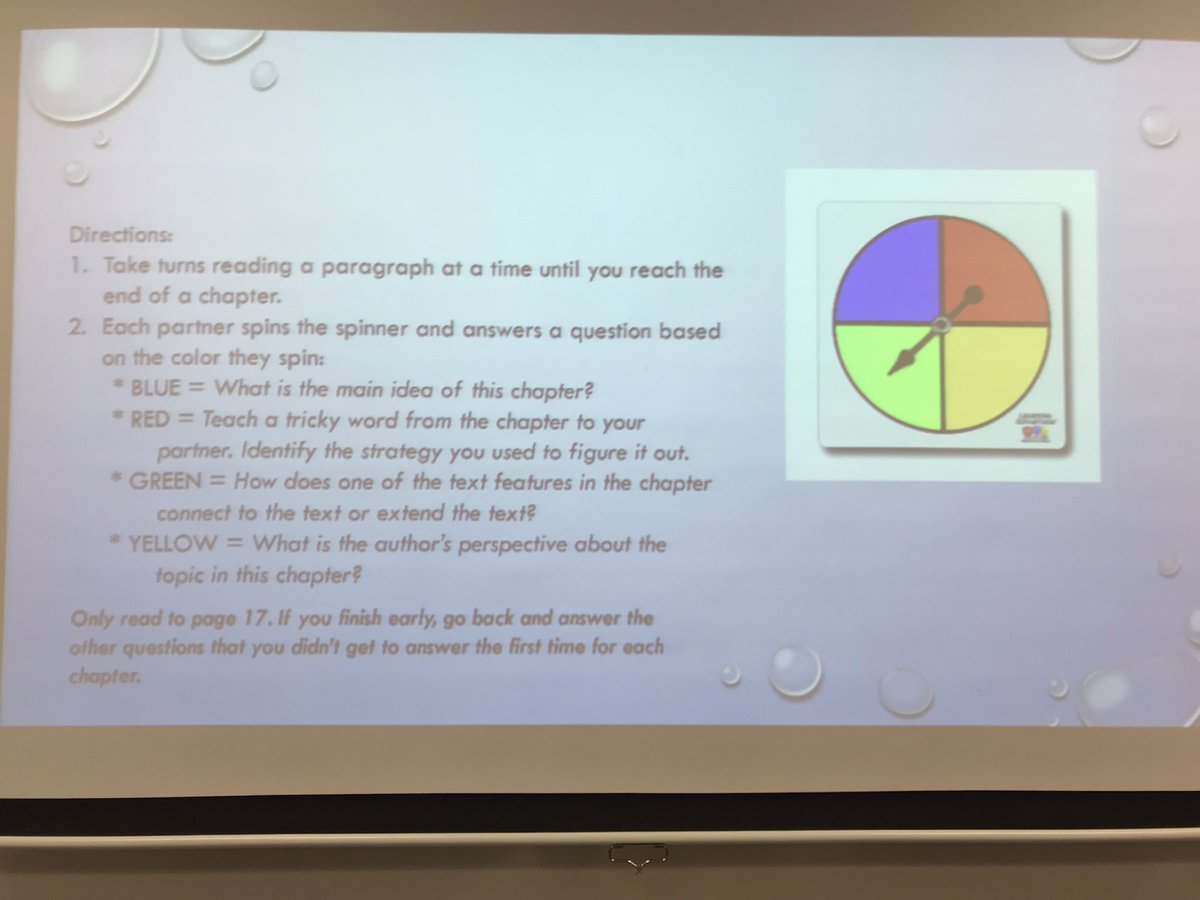rachelteachkc's tweet photo. Integrating Science and ELA. #PartnerRead Science text then spin the spinner to answer a question related to the #InformationalStandards we’ve been working on while T uses her #CruisingClipboard to take notes and confer. @MPTimberwolves #ourmoment #opsmomentsthatmatter #Big3 https://t.co/EBbHv8JqDH