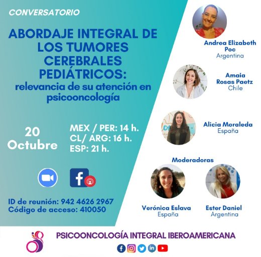 RedIberoameric2's tweet photo. 🗓 MIÉRCOLES 20 DE OCTUBRE
🕑 México / Perú - 14 h.
🕓 Argentina - 16 h.
🕘 España - 21 h.
📌  𝗭𝗢𝗢𝗠: 
https://t.co/oqteQNsgoF
ID de reunión: 942 4626 2967
Código de acceso: 410050

#PSIIBEcontigo #PSIIBEsensibiliza #Psicooncología #Tumor #SaludMental #Psicoeducación https://t.co/JcSvmsmXyN