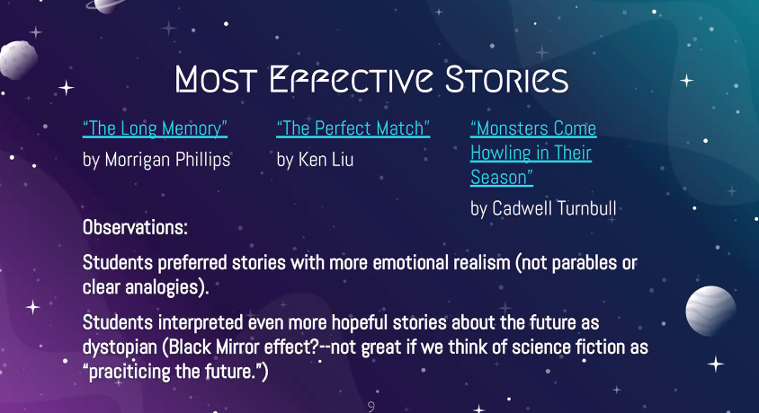 minuberry's tweet photo. These stories ask readers "what would you do" and help them think critically. These are suggestions from the speaker, Linnea. Do you have any recommendations? #laucb2021 https://t.co/F2WhVcCJzQ