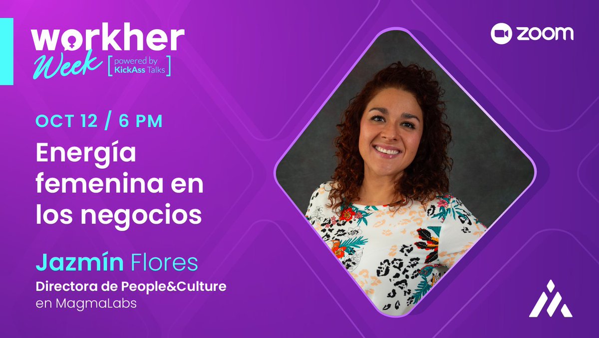 The live session will be on Tuesday, October 12th at 06:00 pm. Here is the link: bit.ly/workher_week

#STEM #STEMinist #girlswhocode #workinggirls #womenintech #onlinetalks #steministtalks #opportunities #femenergy

Disclaimer: talks will be in spanish.