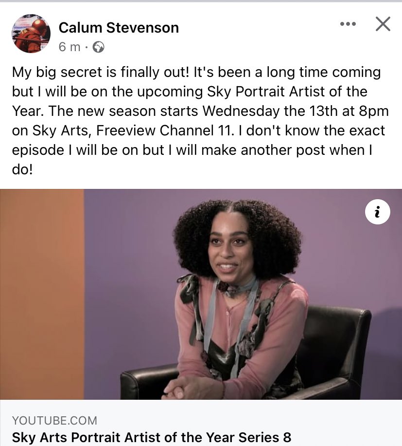 Former Denny High boy- Calum Stevenson is going to be on our screens taking part in the prestigious sky arts series ‘Portrait Artist of the Year’! Best of luck Calum we’ll be watching! He is the artist who created the massive self portrait in the pupil entrance.<a href="/DennyHighSchool/">Denny High School</a>