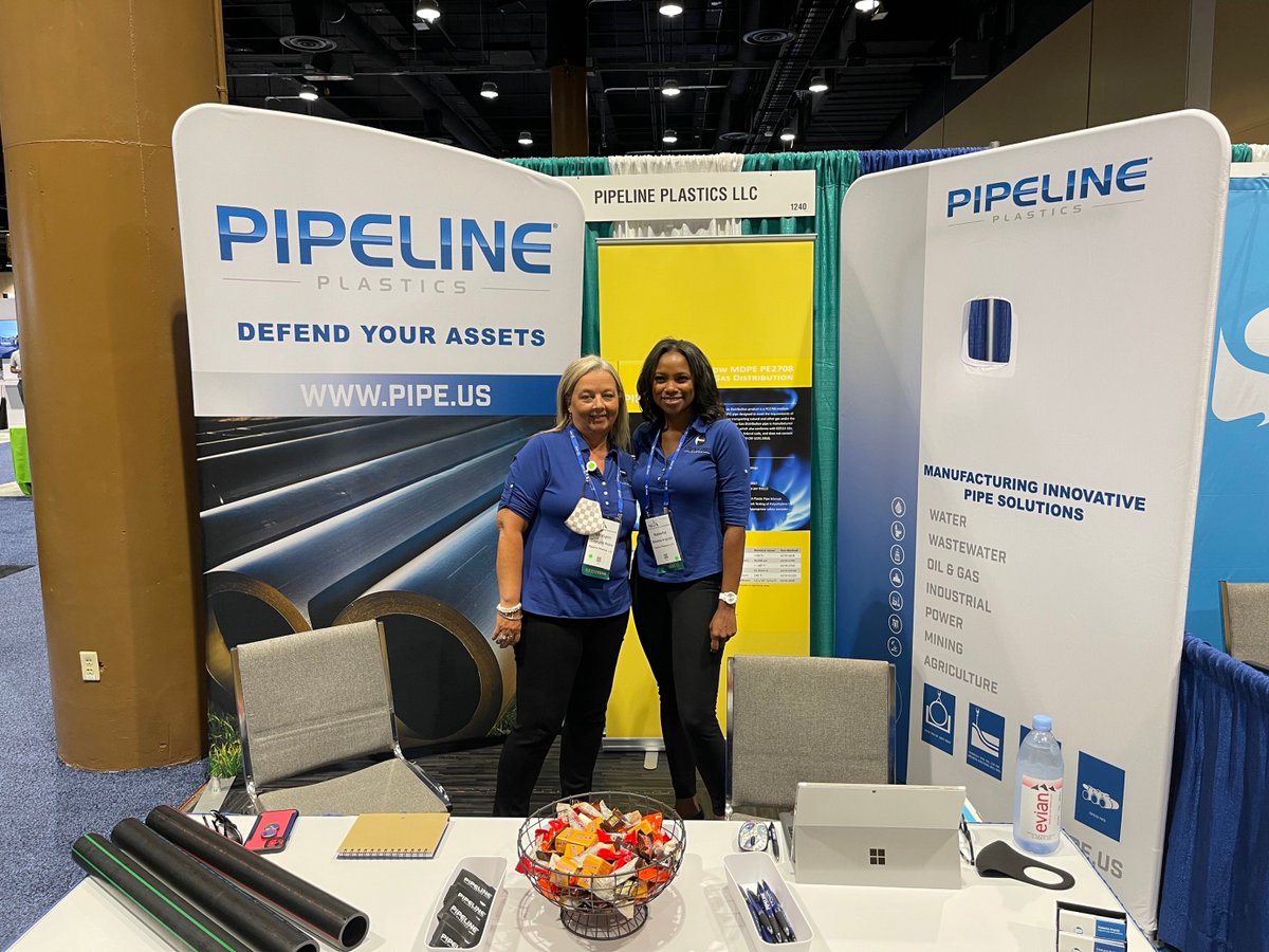PLPlastics's tweet photo. Come by both 1240 and say "hi" to Natasha and CoyLynn at the AGA Operations Conference &amp; Biennial Exhibition.
#AGA #NaturalGasDistribution https://t.co/rqYf7n8gd6