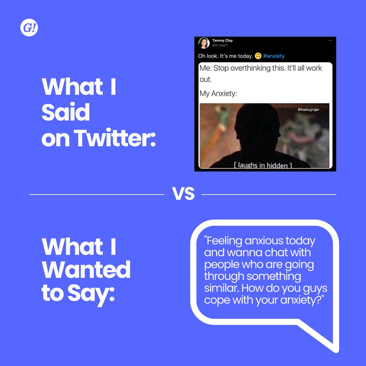 GoOffCo's tweet image. Who can relate? ✋ 
Start saying what you actually mean, not what you meme!