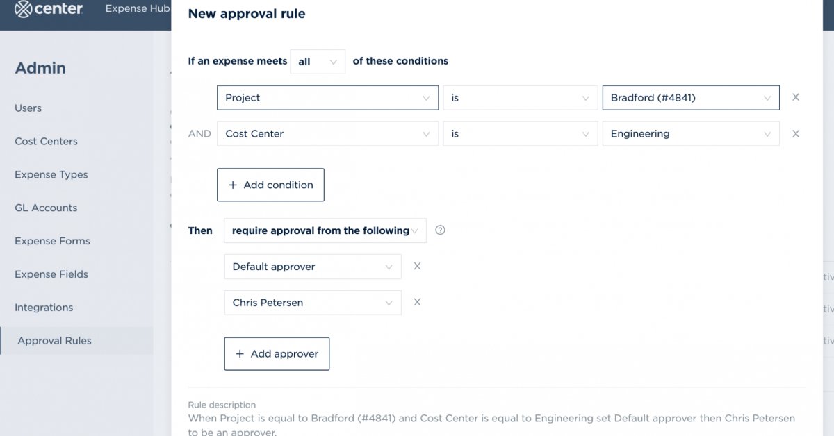 CenterSpendOps's tweet photo. Creating and enforcing clear spending policies is critical. 

Define and enforce your ideal expense policy with customized workflows and policy flags that automatically route each expense to the right approver.

Learn more about Dynamic Approvals: https://t.co/X8iBihPLHg https://t.co/lq6iqG0dBm