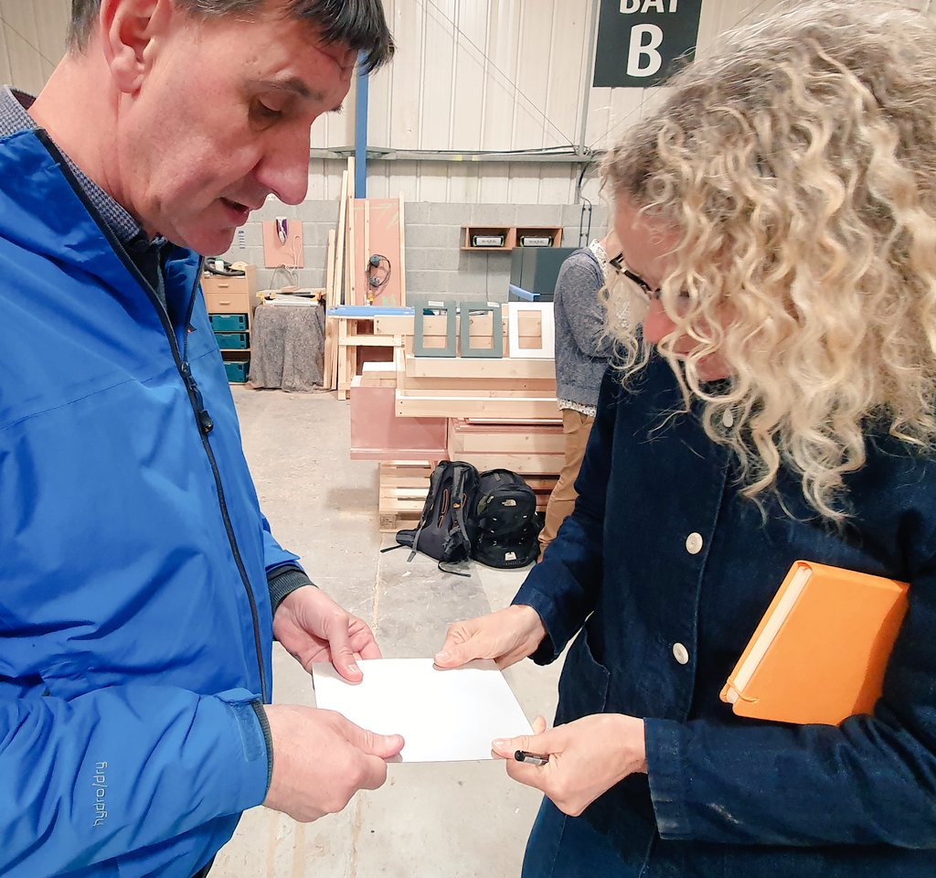 #tometoyou @luciditylucy and <a href="/TudorGwynn1/">Tudor Gwynn</a> marvel over a silver sample tile for #eurekadiscovery <a href="/The_Workhaus/">The Workhaus Projects</a>