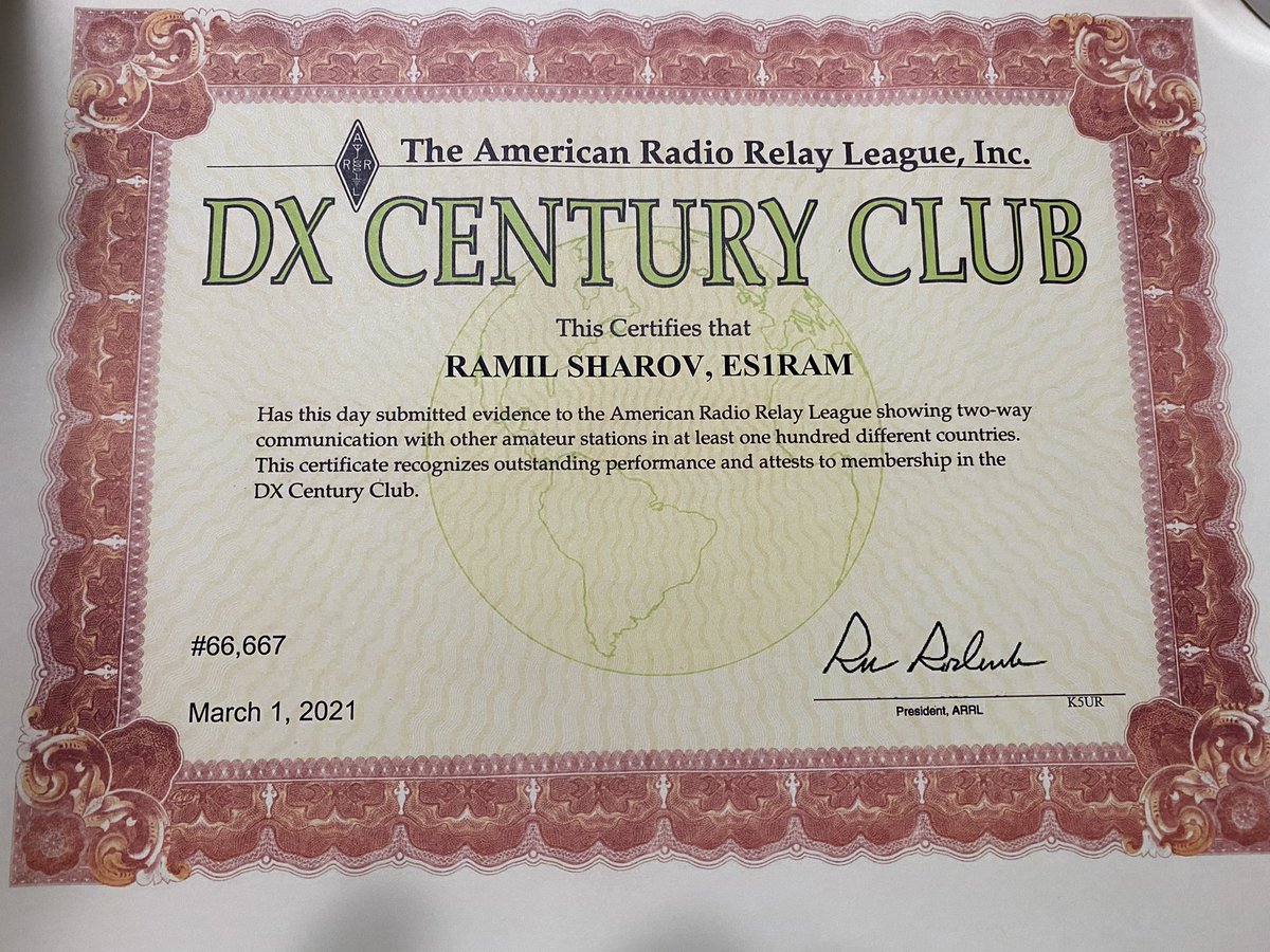 Es1Ram's tweet photo. Finally:) DXCC100 Mixed.  Next challenge is to do same but in CW! #CWFOREVER #hamradio https://t.co/jNuh3N8PhO