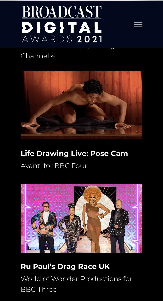 emyrafan's tweet photo. Best of luck to all the nominees at the 2021 Broadcast Digital Awards - Life Drawing Live! up for another 2 tonight. Nice to be included as an indie on the BBC Arts table. Creative partnership as it should be. 
#bbcarts #lifedrawinglive! #avanti #creative #digital #broadcasting https://t.co/XsKVW8NTfO