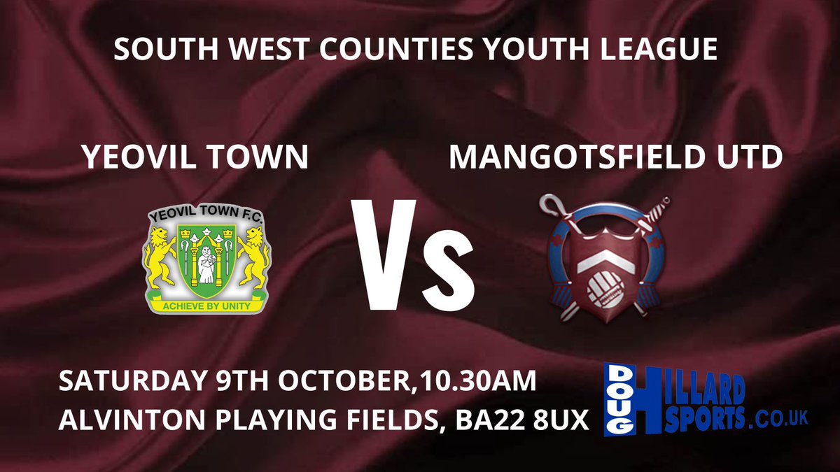 Next up for our South West Counties Youth Team is an away fixture at Yeovil Town on Saturday. #mangos