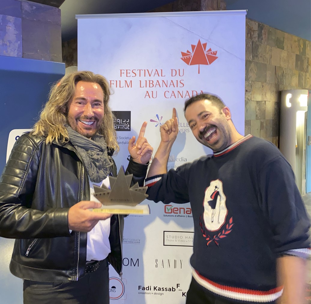 WarrenSulatycky's tweet photo. Thank you Lebanese Film Festival in Canada for giving Jasmine Road artists an award of recognition. A great festival in Montreal. Filmmaker Warren Sulatycky and actor Ahmed Muslimani were in attendance for the screening and to accept the award. https://t.co/w0cItNPp3K