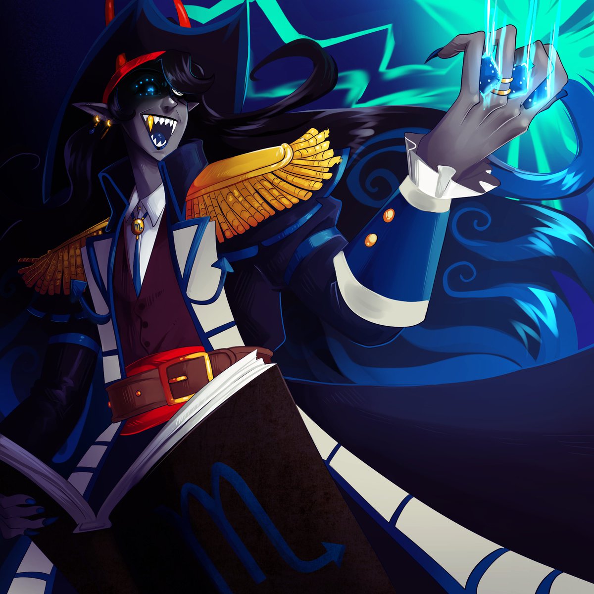 MikkytheHamster's tweet photo. My favorite #trackart that i did for @distantquest  and @DesyncedTeam  

I'm still really happy with this pieces <3 i miss doing art like this for music that was extremely inspiring. It was super motivating. 

#homestuck #fanadventure #mindfang #darkleer https://t.co/7vL40Y84NP