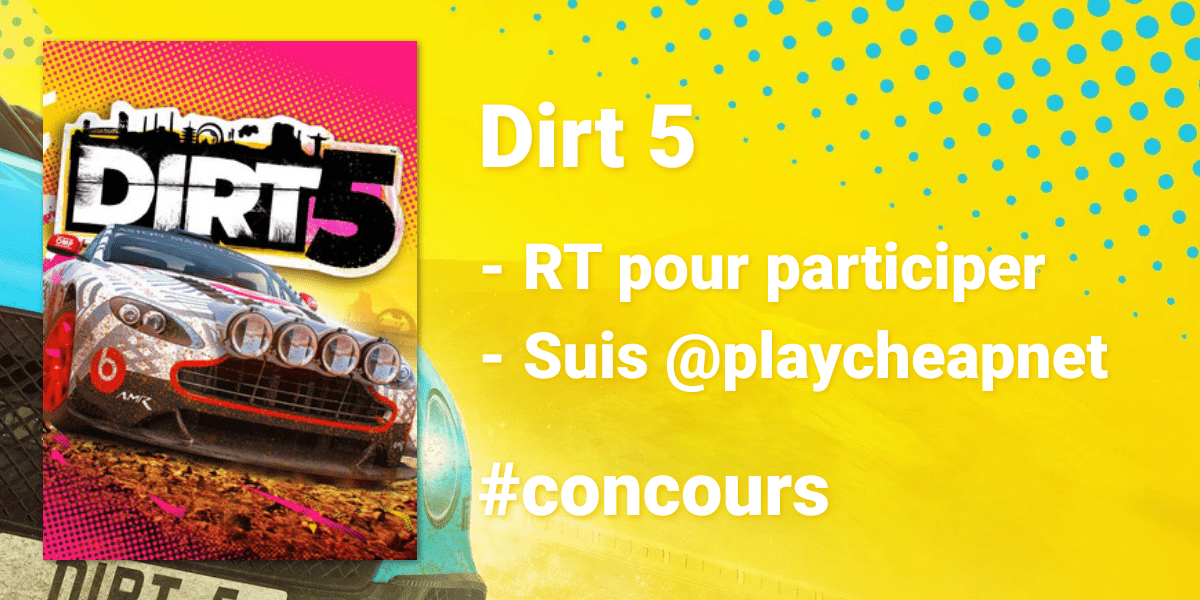 _nicolasbello's tweet photo. Gagne Dirt 5 (sur la plateforme de ton choix).
RT pour participer, le gagnant est annoncé à 19h57
Vous n'avez que 10 min pour participer. https://t.co/2uDHKfupoH