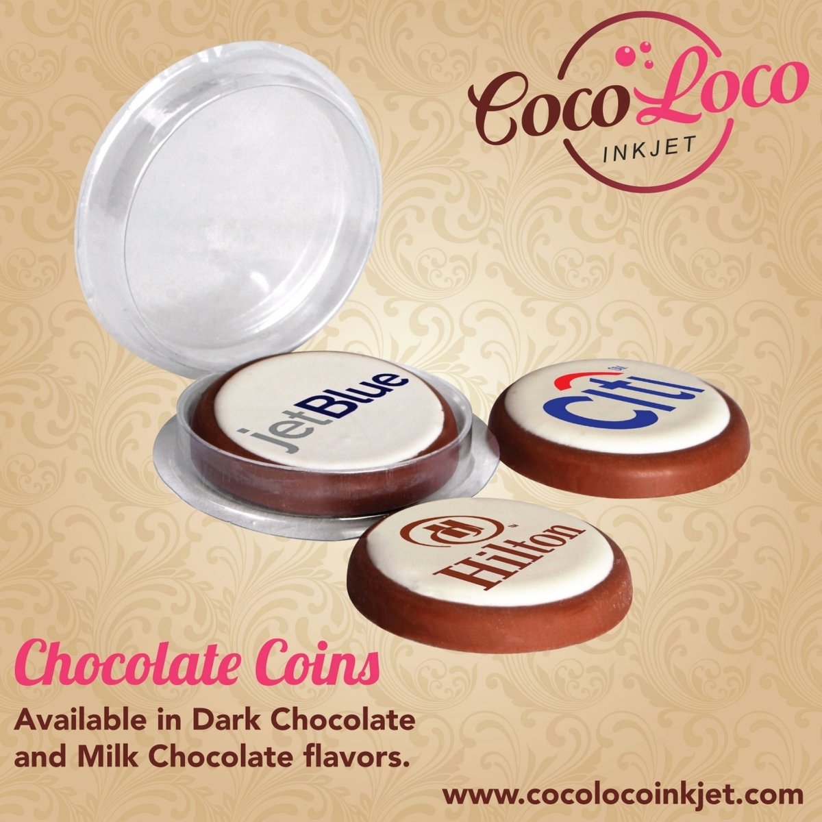 cocolocoinkjet's tweet photo. Our delicious Chocolate Coins are versite and effective as a corporate gift! Order them in our online store: https://t.co/unfdXb1mGK

Available in Dark Chocolate and Milk Chocolate flavors.

#CocoLoco #CocoLocoInkjet #Lollipop #ChocolateCoin #Chocolate #ChocolatePrints https://t.co/X9Zkzjoift