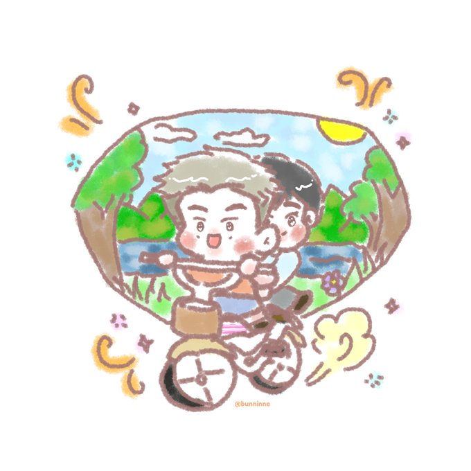 「2人の男性 自転車」のTwitter画像/イラスト(新着)｜2ページ目