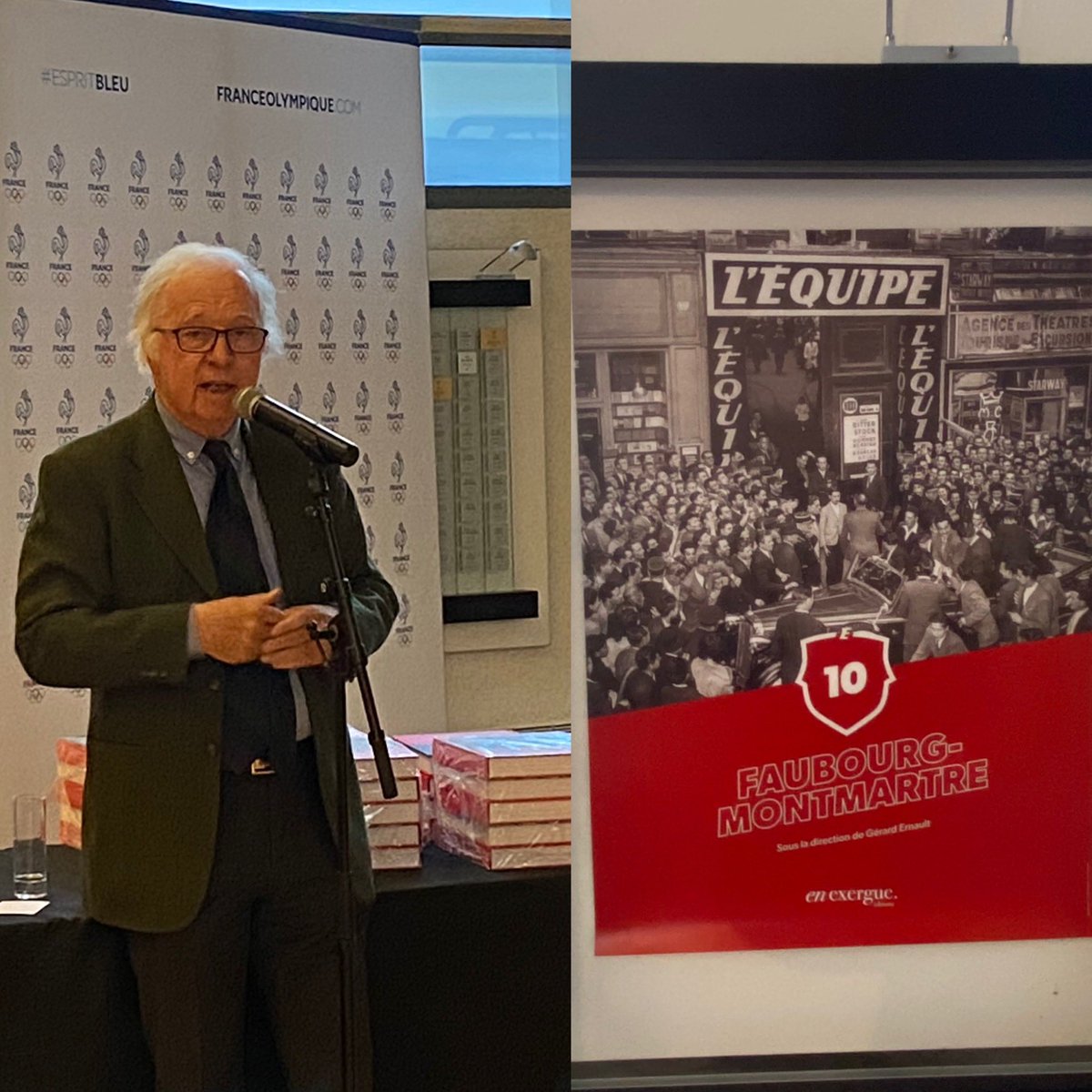 lequipe_pro's tweet photo. À venir : « 10 Faubourg Montmartre », où @lequipe est né, a grandi, vécu, s'est élevé au rang de champion de la presse sportive.
Un ouvrage publié sous la direction de Gérard Ernault, ancien directeur de la rédaction de l’Equipe et de @francefootball , édité par @EnExergue https://t.co/FhmufOQQEY