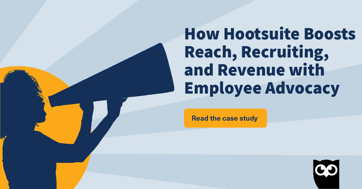 Fácil: Empleados como Embajadores de Marca 
En hootsuite le dieron a su programa #employeeadvocacy un cambio de imagen completo y los resultados fueron revolucionarios 🚀 Descubra cómo lo hicieron: ow.ly/2u1f102ZCJb