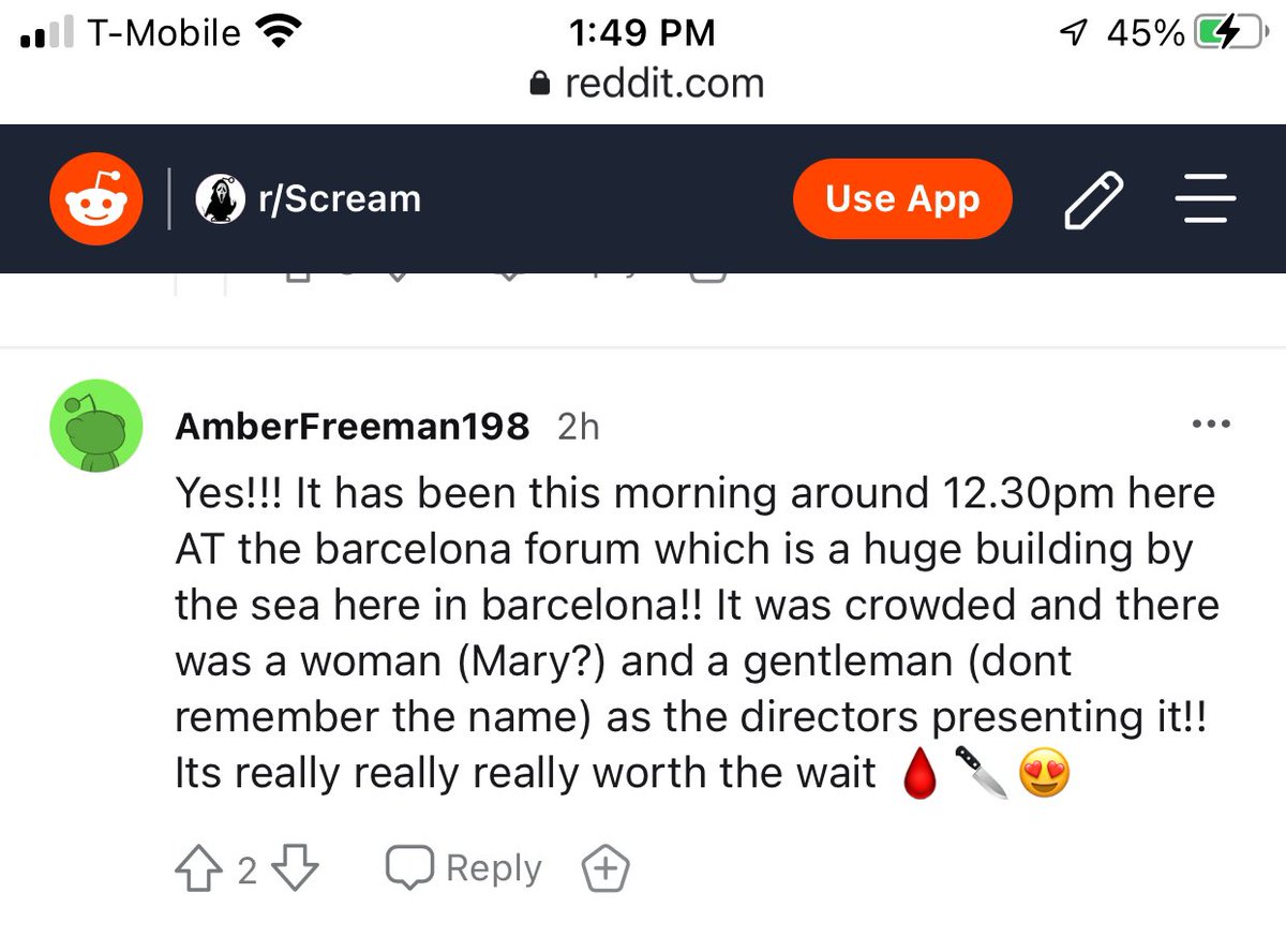 The #SCREAM5 trailer is “really, really, really” worth the wait, says a fan, who saw it at CineEurope. #ScreamMovie 

We’re sooo excited!! The anticipation is huge!!