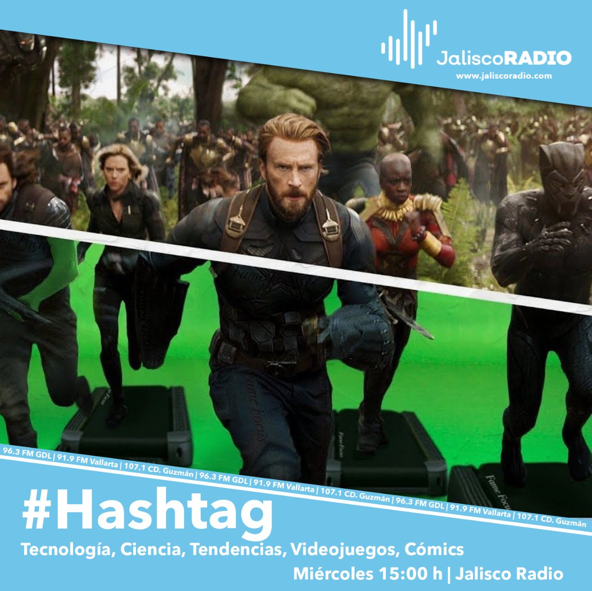 JordLeonel's tweet photo. ¡Hoy también los acompaño en radio, amigos! 📻🎙️
Nos escuchamos a las 3:00 pm por el 96.3 fm @JaliscoRadio para hablar de series, películas y videojuegos...
#HashtagJB #OnDemand #Supers https://t.co/9QJzrjNGLX