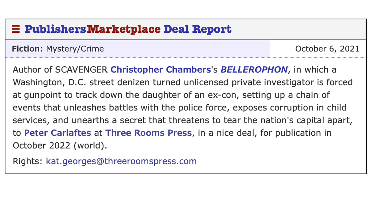 threeroomspress's tweet photo. COMING IN FALL 2022! DC's own Dickie Cornish takes on another challenge and strips the capital's corruption to the bone.  @DNewbysjournal @P_G_W  https://t.co/2aqqDAgHlo #mystery #DC #detective https://t.co/32C1KTCZv8