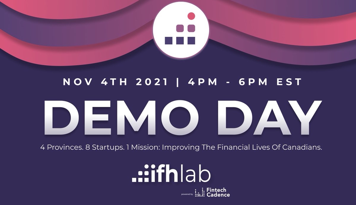 On November 4th, I'm proud to be showcasing the 8 startups that we've been working with in our 2021 <a href="/IFH_Lab/">IFH Lab by Fintech Cadence</a> program for mission driven #fintechs. Come join us by registering here: hopin.com/events/ifh-lab…