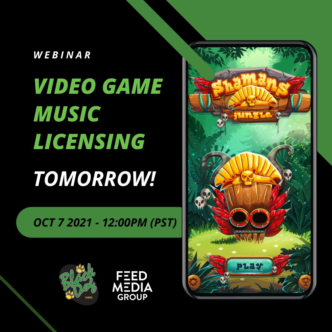 We’re hosting a free webinar to help gaming companies more easily license the perfect soundtracks for their games.

Join us TOMORROW, October 7th at 12:00pm PST (via Zoom). Free Registration: tinyurl.com/mxp7x7tp