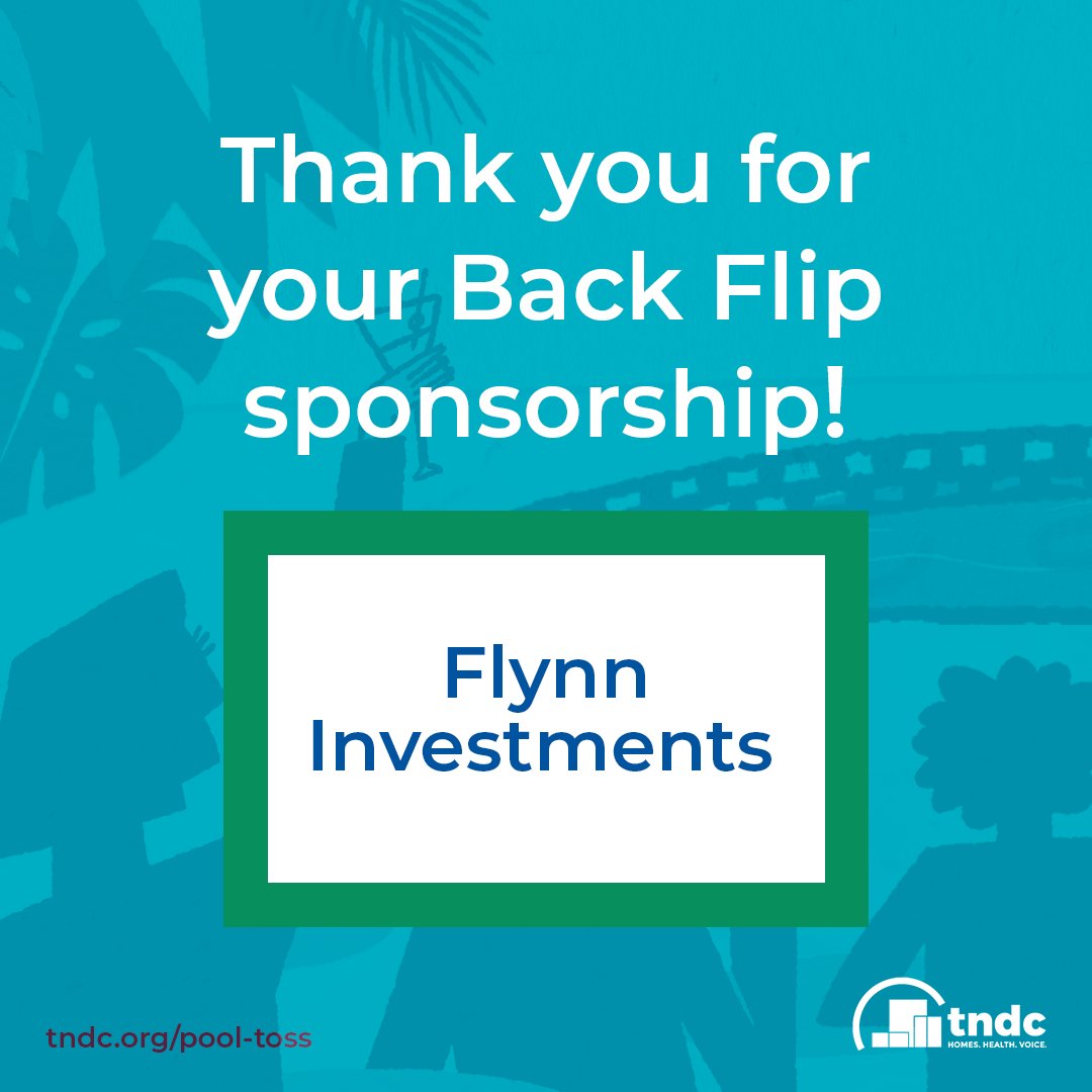 TNDC's tweet image. Flynn Investments, thank you for being a Back Flip Sponsor! By sponsoring the TNDC #PoolToss you're helping our Tenderloin After-School Program continue to be there for kids &amp;amp; families in the #TenderloinSF.

Join us for the event of a lifetime on 10/14: ow.ly/JXPe50GmAew